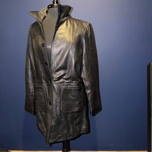 Kenneth Cole New York 💯 Leather Coat 1X